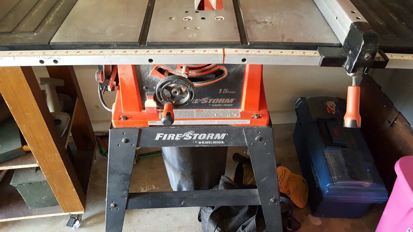 Firestorm Black and Decker 15 amp table saw for Sale in Duncanville, TX -  OfferUp