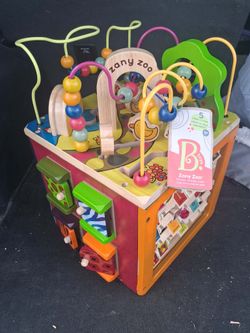Zany Zoo Wooden Activity Play Cube