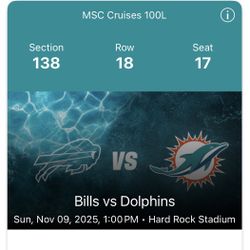 Dolphins vs Bills Tickets