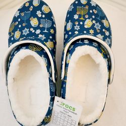 NEW - Kids Hanukkah Crocs Size 3