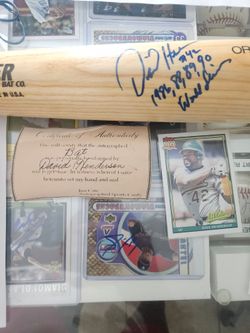 Dave Henderson Autographed Baseball Bat