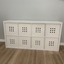 IKEA KALLAX Shelf Unit 8 Cubes w/ Plastic Inserts 