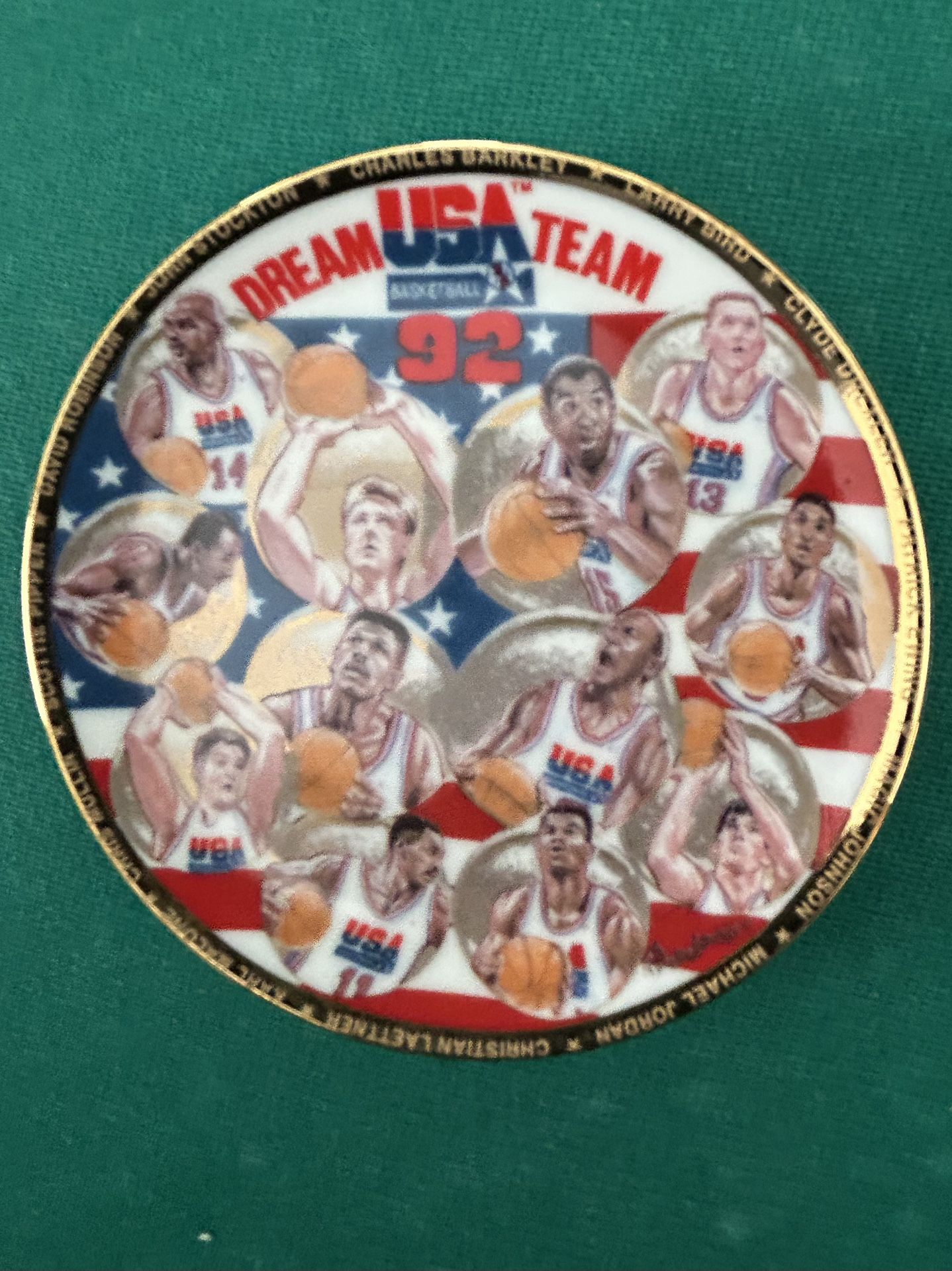 1992 Olympic Dream Team 4 1/2" Collectors Plate