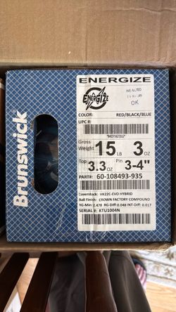 Brunswick Energize bowling ball - 15 Lbs - New in box