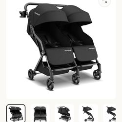 Mom push Double stroller 