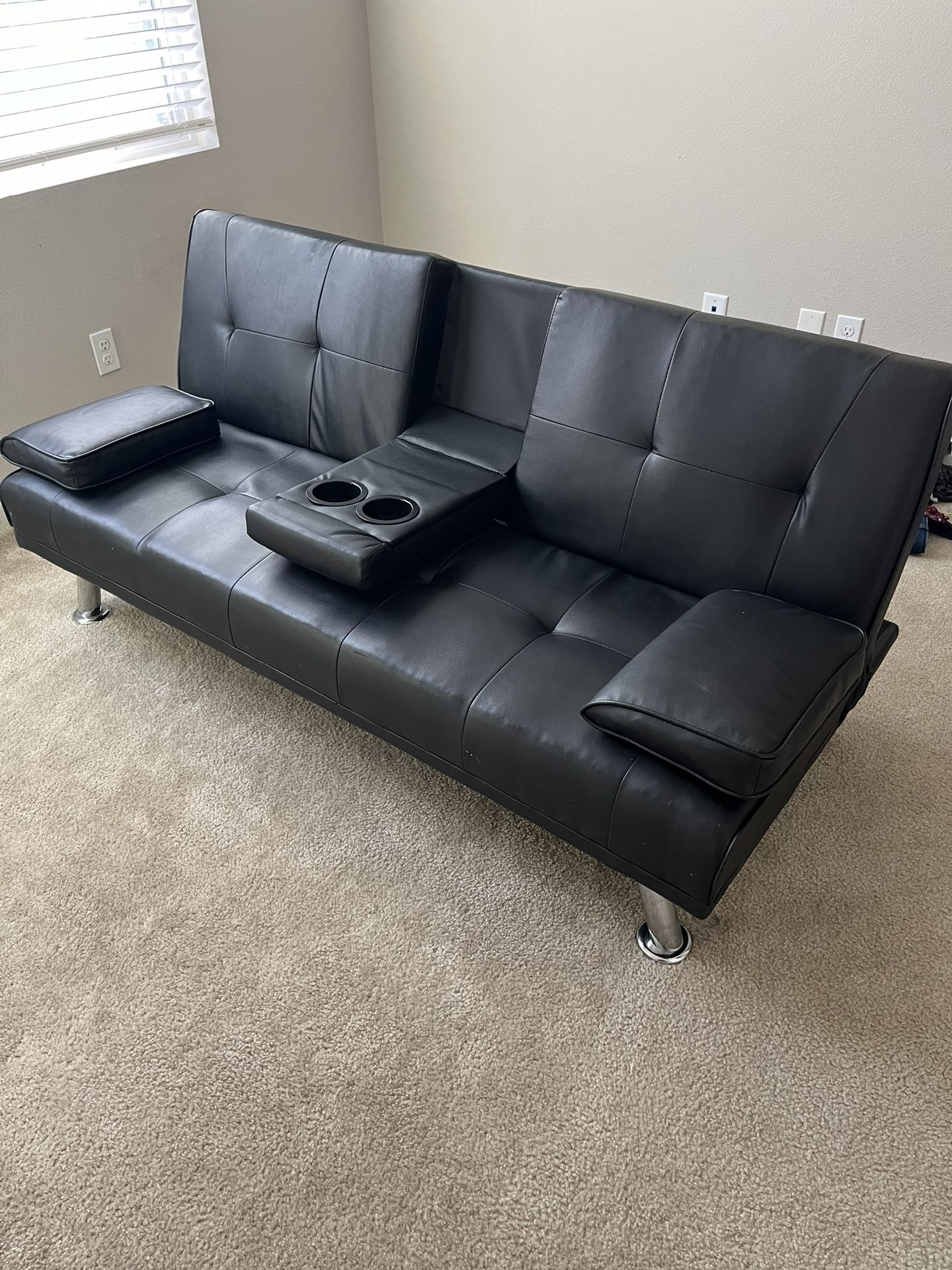 Black Futon Couch 