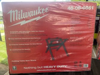 New in box Milwaukee table saw stand