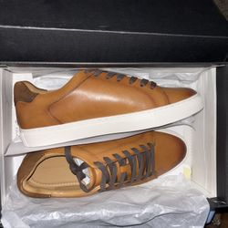 Brown Leather & Suede Nordstrom Jace Men’s Sneaker Size 9.5