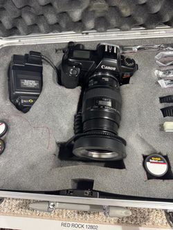 Canon EOS Film Camera with 100mm Macro Lens Kit