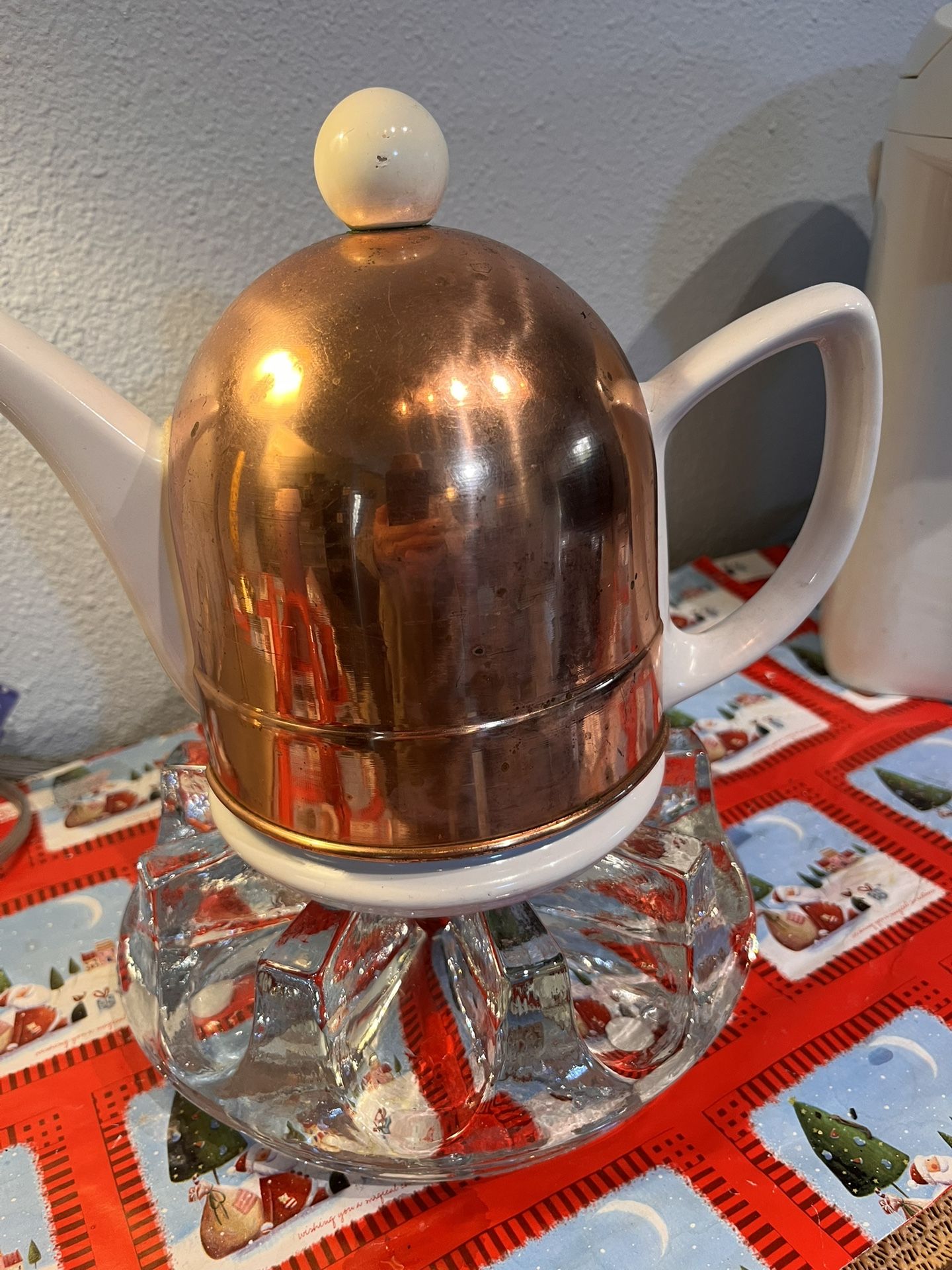 Teapot With Candle Warm Base