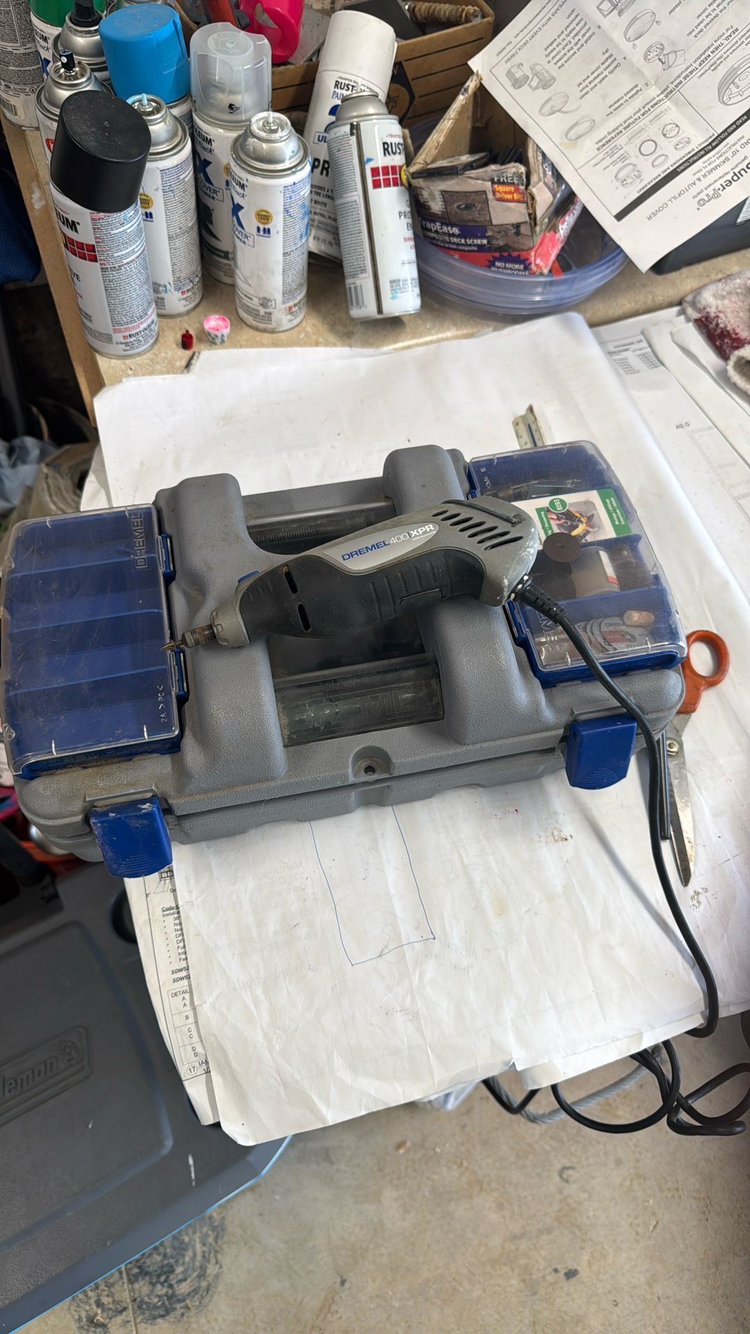 Dremel 400 Xpr With Accessories Case Accessories And Lots Of Bits And Blades