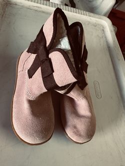 Boots Pink 3t Leather Lined Fuzzy Suede