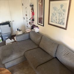 Grey Sofa with chaise and storage