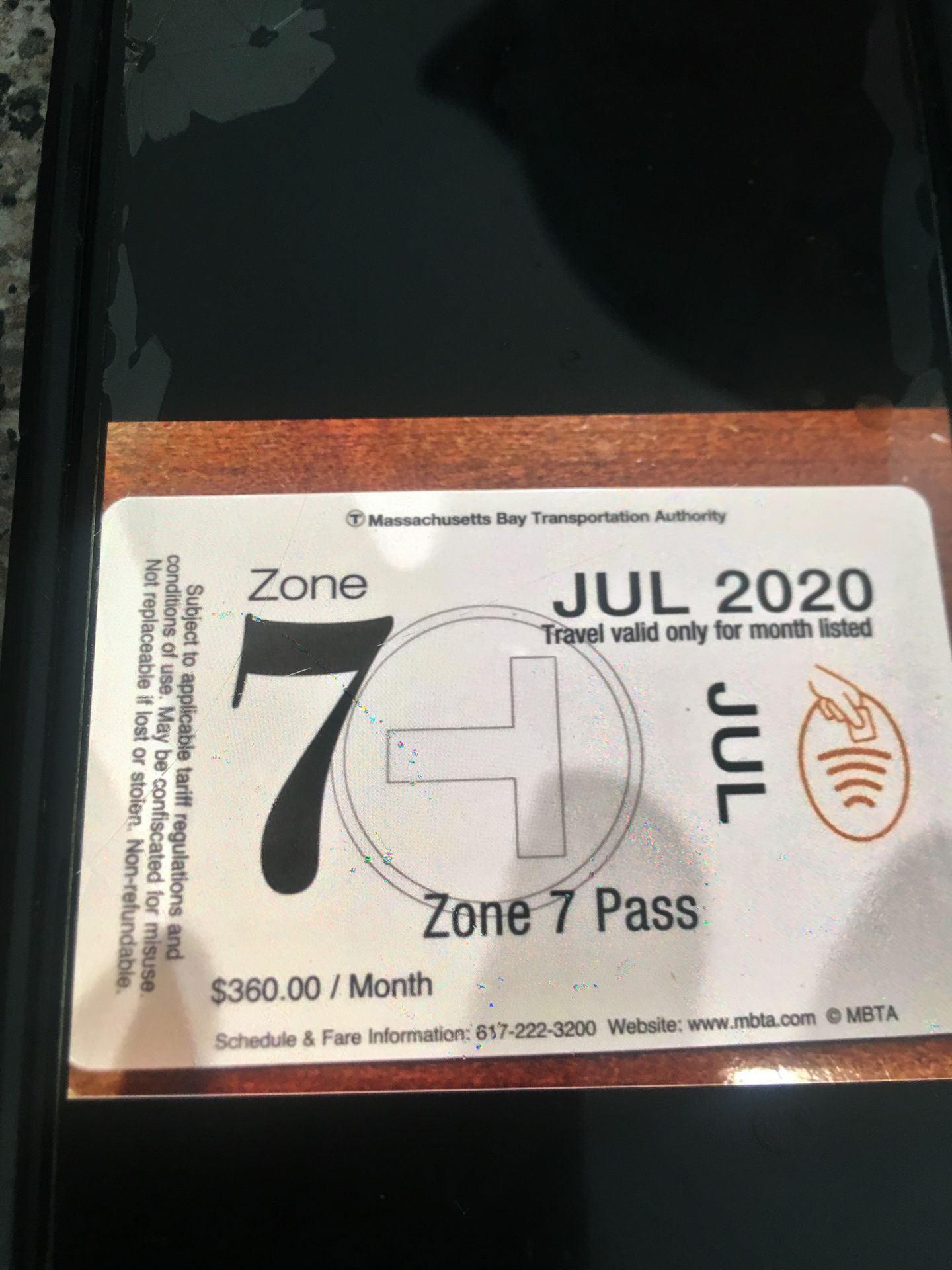 July 2020 monthly MBTA pass for $100 price to sell cost more then $340