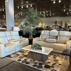 Power sofa and loveseat