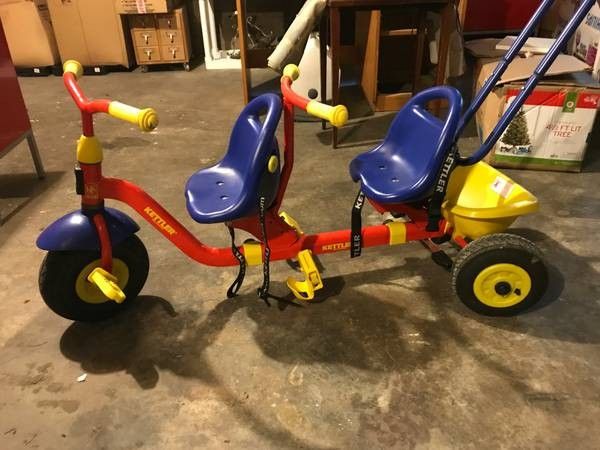 Tandem Kettler tricycle - double for twins or siblings