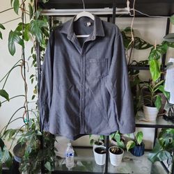 Size M H&M WOOL like Button Up Shirt
