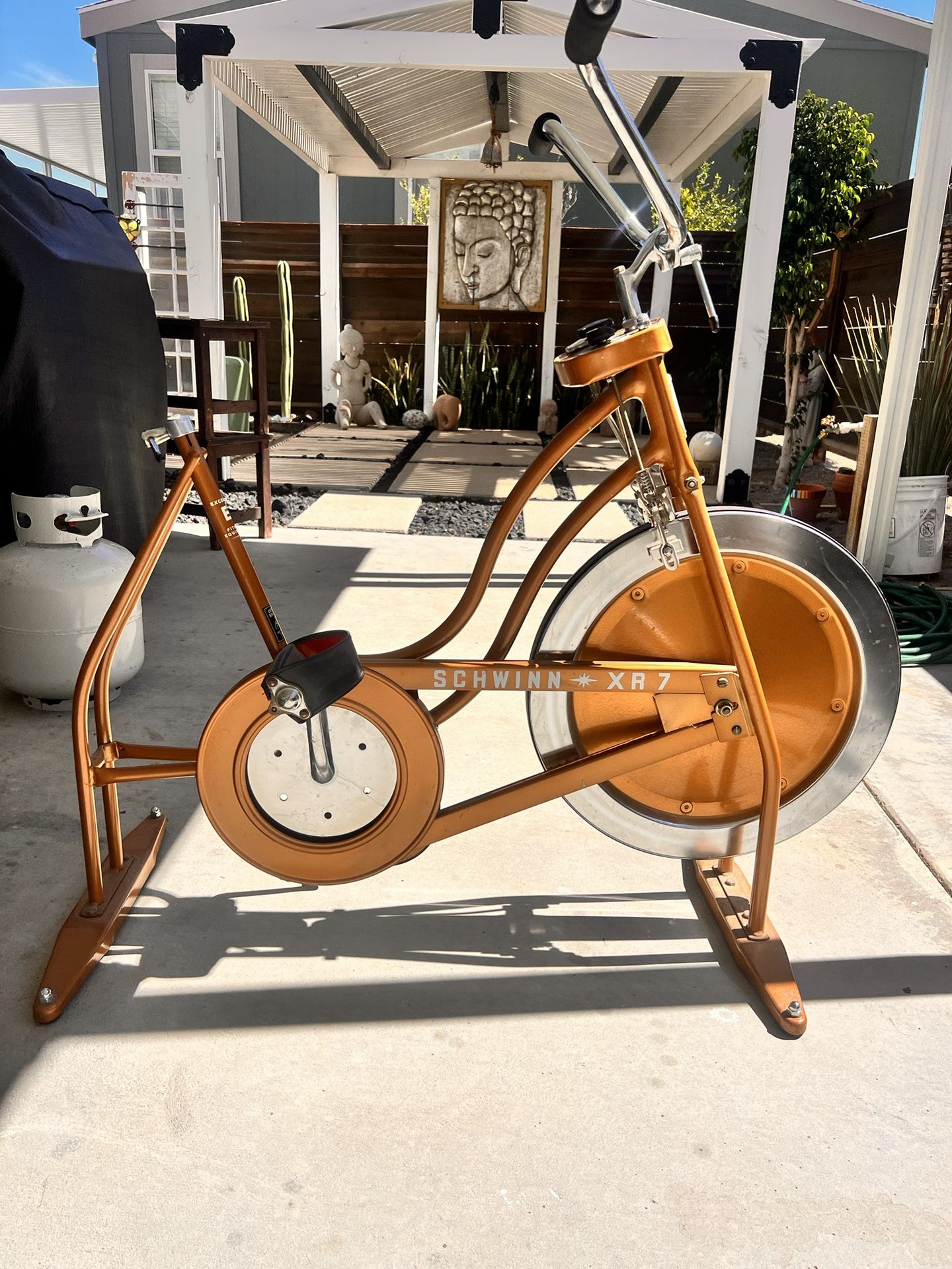 Vintage Working 1970’s Schwinn Exerciser Exercise Bike Clean Coppertone
