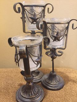 Set of 3 candle holders