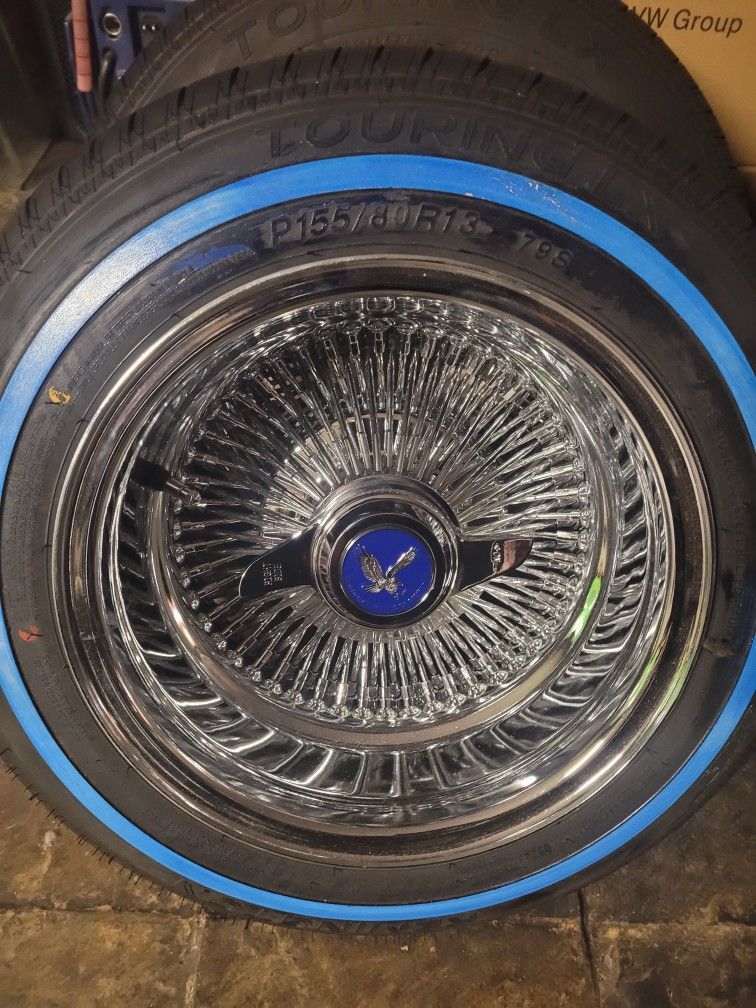 13x7 Zenith Gold Centers 72 Spokes Wire Wheels for Sale in San