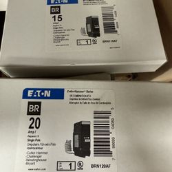 Eaton Arc Fault Combination Breakers 15/20amp  (Squre D & Siemens Also Available)