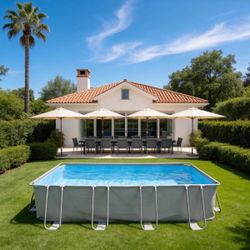 Free And Used. Intex - Rectangular Above Ground Pool Set