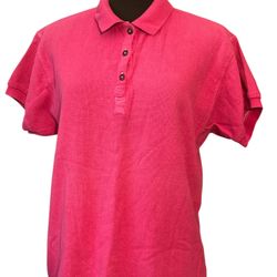 Patagonia Gauze Style Ladies Hot Pink Short Sleeve Sweater Shirt Size Small