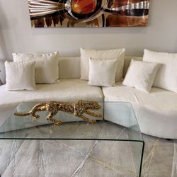 White High End Sectional / Sofa 118 inches