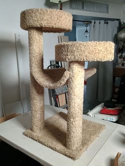 Cat Condos Real Wood and Carpeted Cat Tree