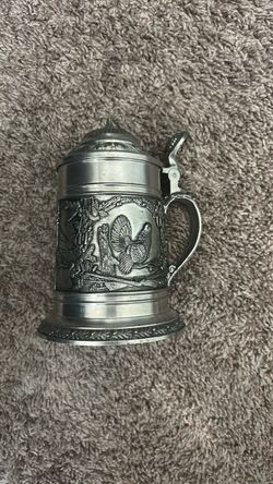 Pewter Beer Stein with Hinged Lid