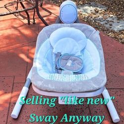 Ingenuity Sway Anyway 5-Speed Multi-Directional, Foldable  Baby Swing "Like New"