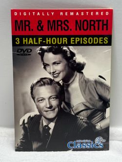 Mr. & Mrs. North DVD 3 Episodes Digitally Remastered Tv Classic Cardboard Sleeve