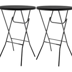 Bar Height Cocktail Tables  - 2 Pc Black