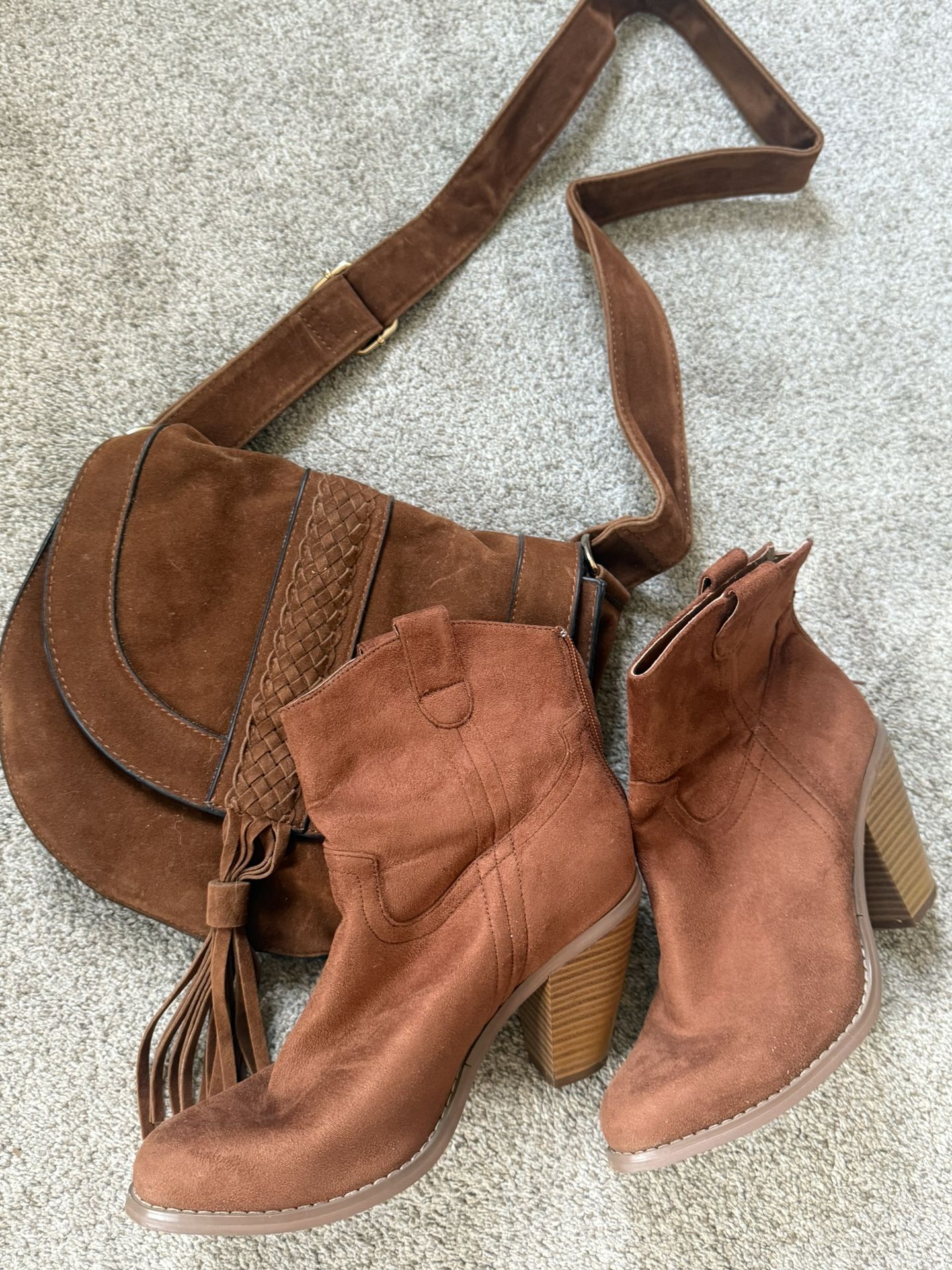 Matching Camel Brown Shoes And Bag- Could Be Separeted