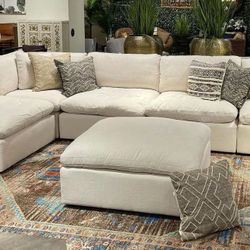 Elyza Linen 5-Piece Symmetrical Sectional