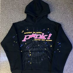 Black And Pink Sp5der Hoodie