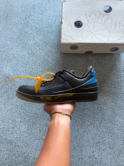 Jordan 2 Off White Retro Low SP Black Varsity Royal