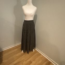 Max Studio Women Black Pattern Maxi Skirt (1007)