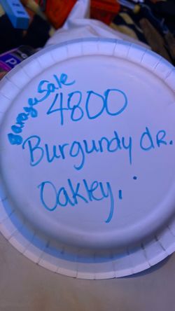 Garage sale “Sunday’ 4800 burgundy drive, Oakley