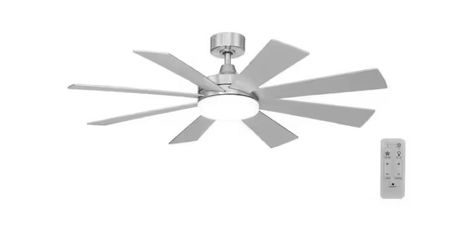 Hampton Bay Bayla 52 in. Indoor Brushed Nickel Windmill Ceiling Fan with Adjustable LED and Remote