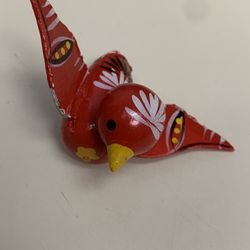 PAIR OF WOODEN VINTAGE BIRD CLIPS