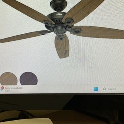 52  Inch Bronze Hunter Ceiling Fan 