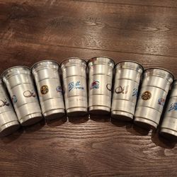 New set of 8 Ball Arena Colorado Avalanche/Mammoth, Denver Nuggets Reusable Aluminum Cups