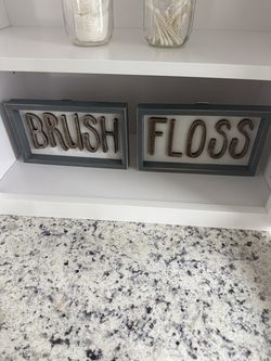 Brush Floss home decor sign