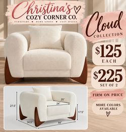 Cloud Collection Boucle Accent Chair