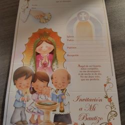 Invitaciones Para Bautizo Docena 
