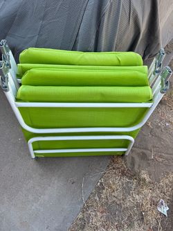 Folding Beach Chairs Set of 2 green