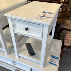 New White Side Table End Table Nightstand (in Store) 