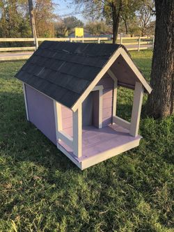 Custom built dog house