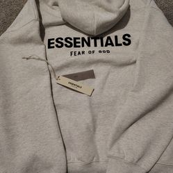 Large Light Oatmeal Essentials Hoodie